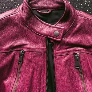 Lovely, Heavy, Rich Bagatelle Wine Moto Jacket, Small